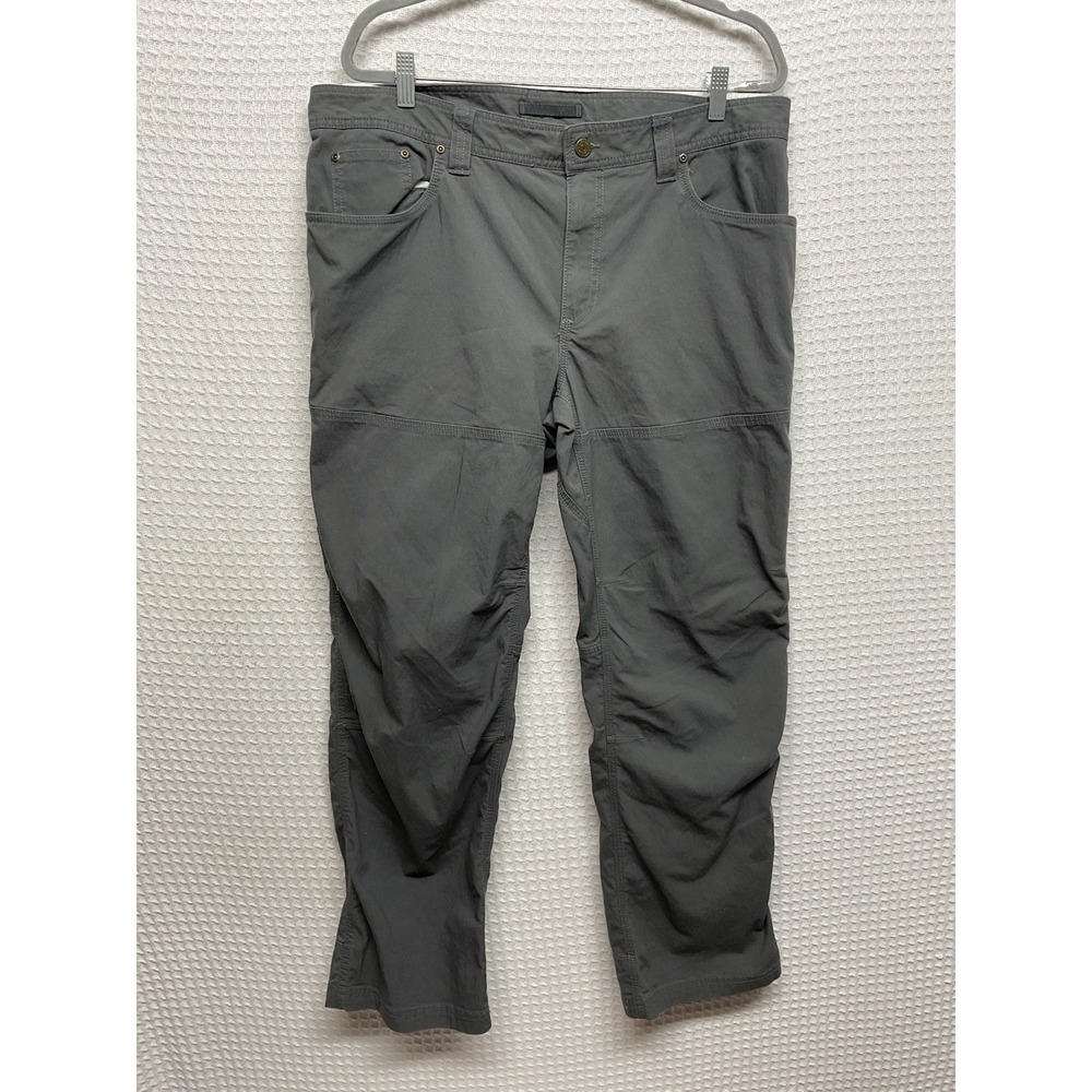 LL Bean 'Vista Trekking' Stretch Nylon Cargo Hiking Pants in Granite Mens 36x30